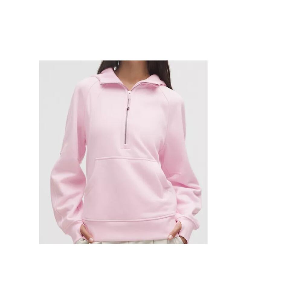 NWT Lululemon Women Scuba Oversized Half-Zip Hoodie Long Blissful Pink XS/S